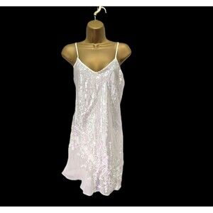 Vintage Alexandra Nicole Cream Chemise M Angel Fairy Delicate Asymmetrical Lace